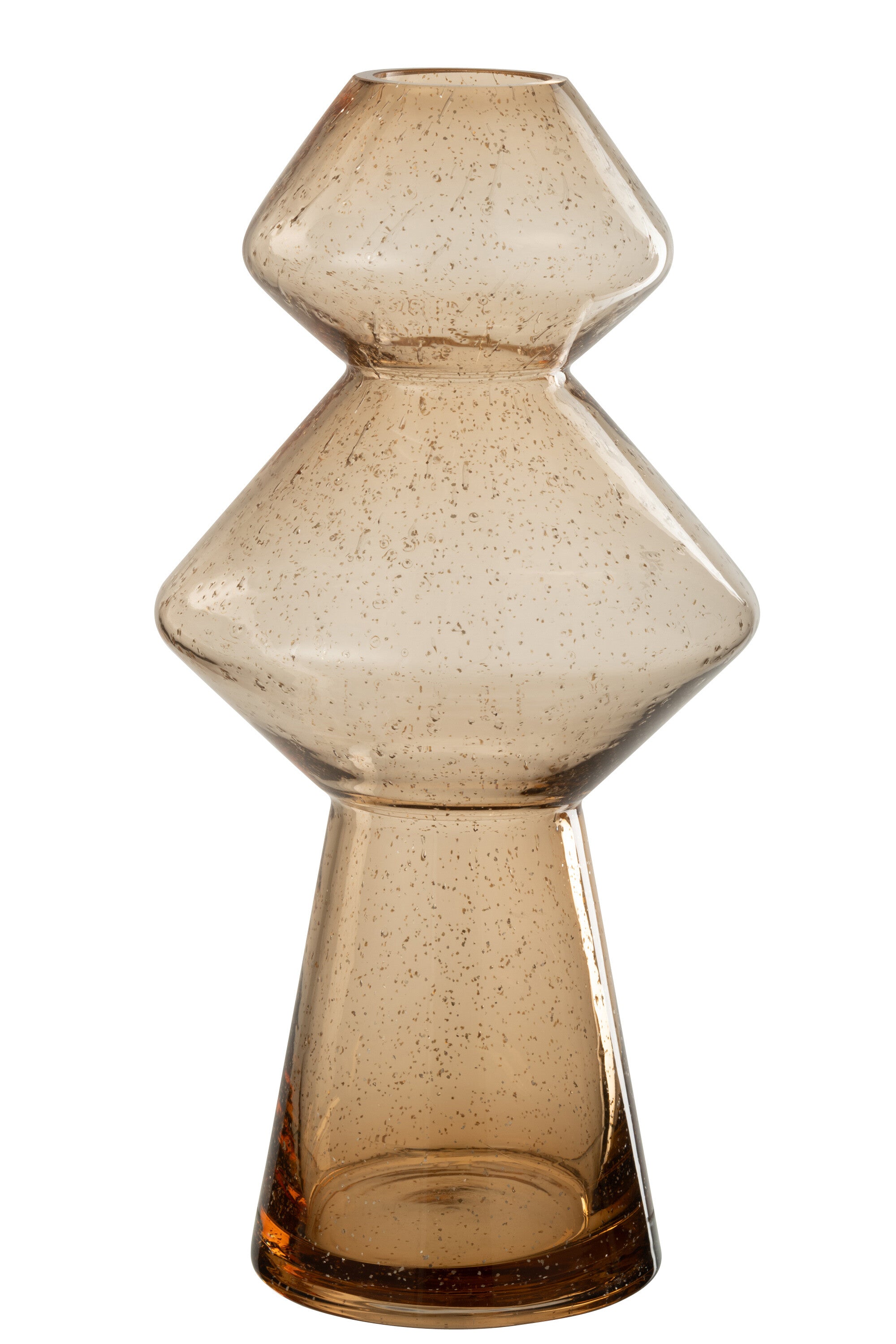 J-Line vaas Carol - glas - caramel