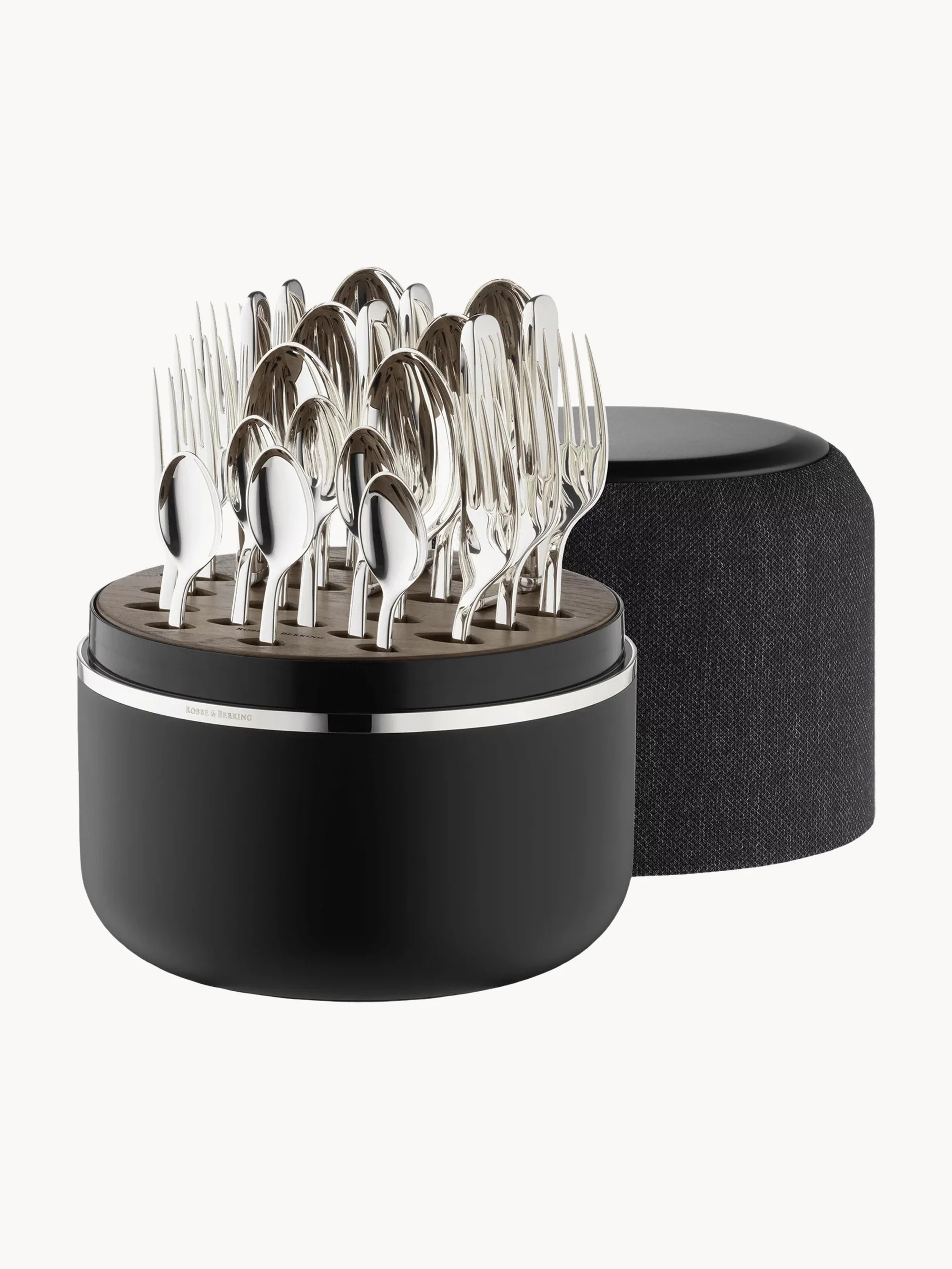 Handgefertigtes hochglanzpoliertes Besteck-Set Alta in Box, 6 Personen, 24er-Set
