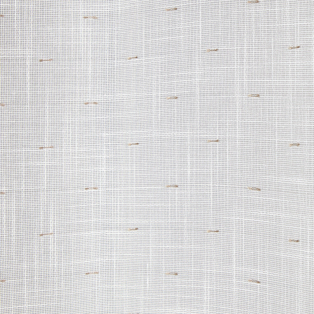 Voilage à oeillets blanc petits motifs arrondis marron taupe