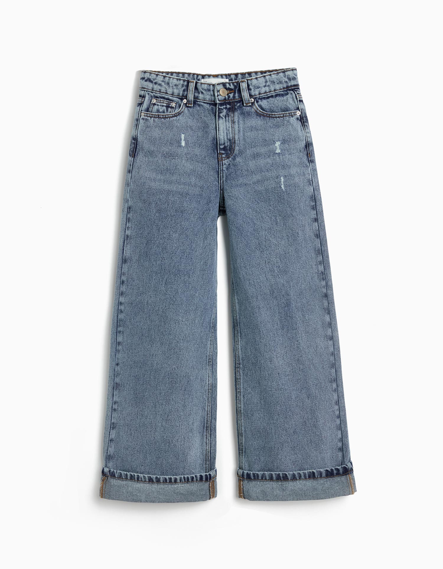 Calças de Ganga 'Wide Leg', Menina, Azul