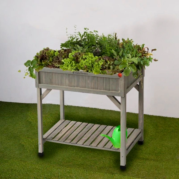 Kräuterbeet »VegTrug«, Grey Wash, LxBxH: 78 x 58 x 80 cm
