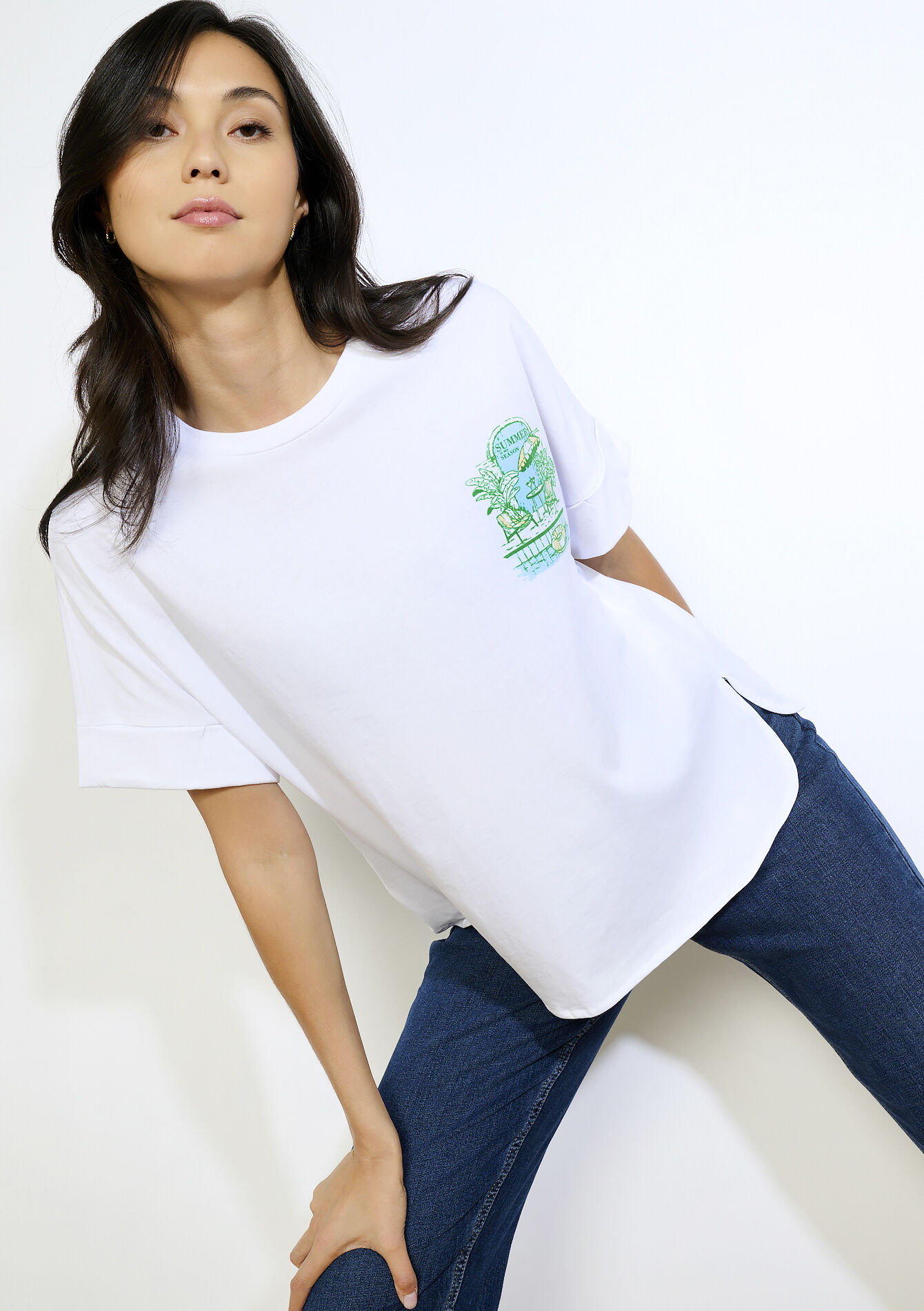 Zomerse print t-shirt