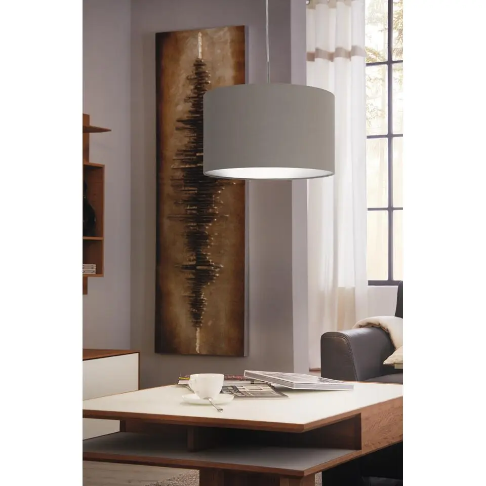 EGLOPasteri-Hanglamp-1Lichts-&Oslash;38cm-Nikkel-Mat-Taupe