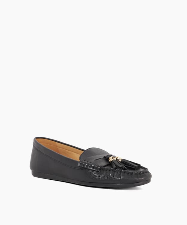 Geen Black - Leather Moccasin Loafers
