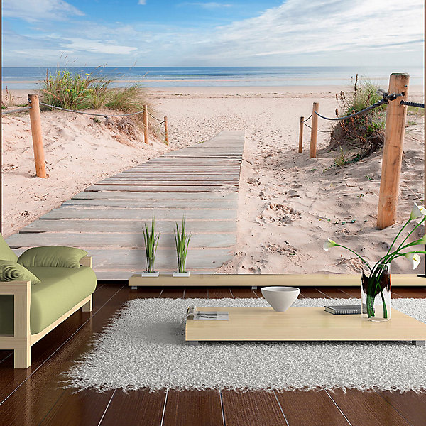 Papier peint intissé panoramique paysage sur la plage 150x105 cm