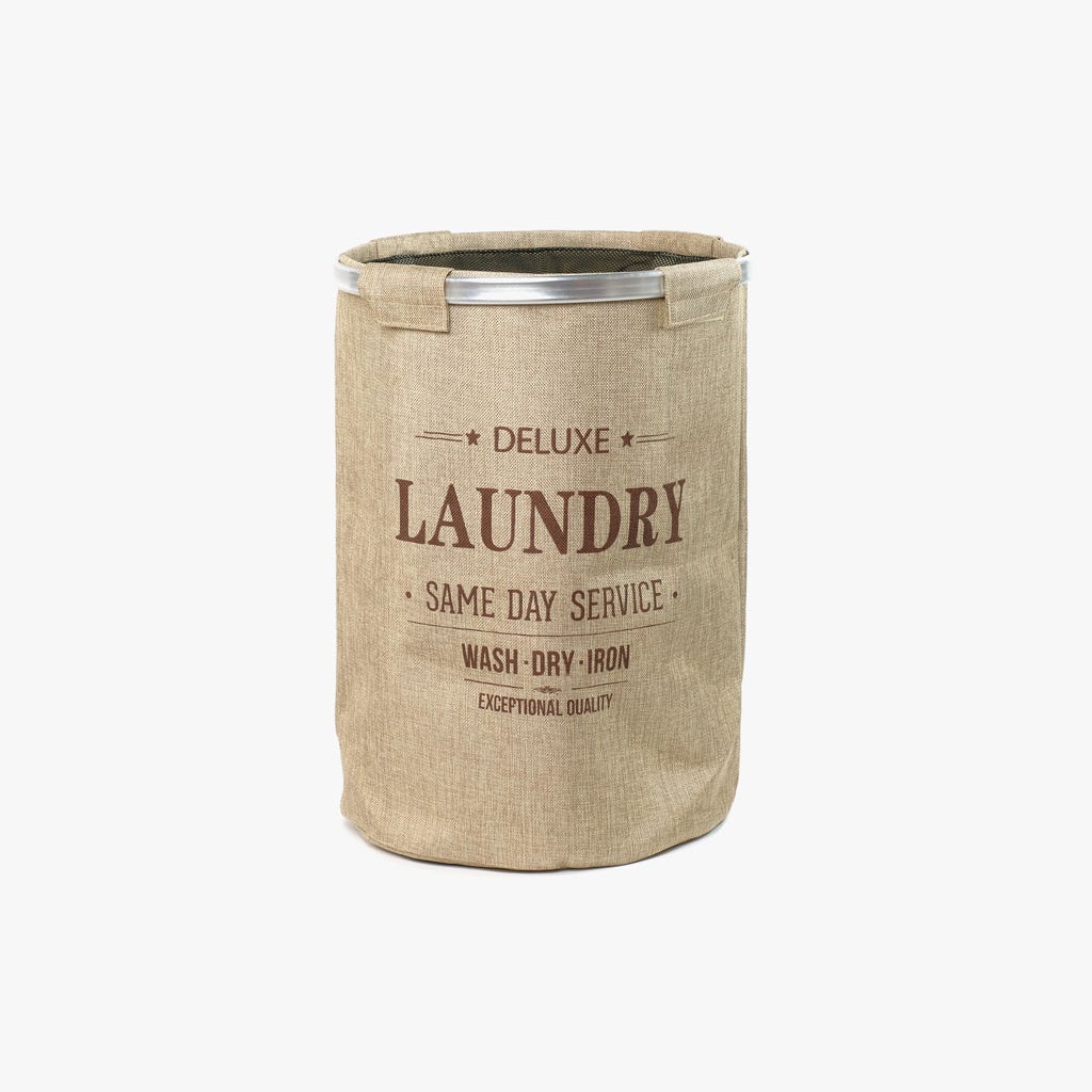 Cesto Roupa Deluxe Bege NARKU