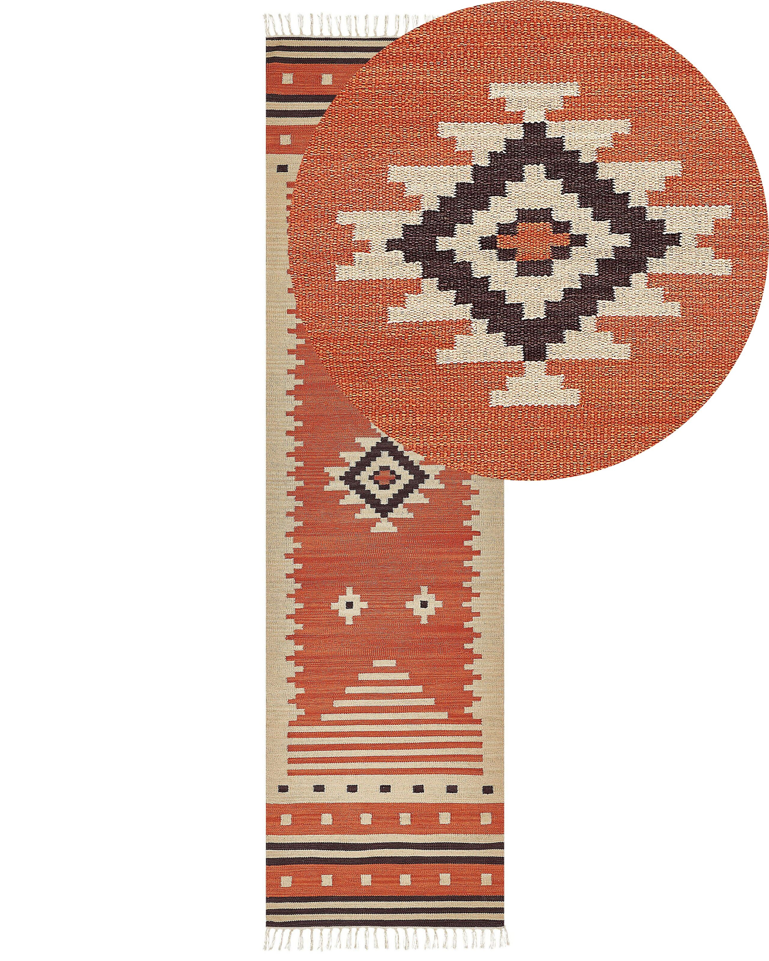 Dywan bawełniany kilim 200x300 cm wielokolorowy