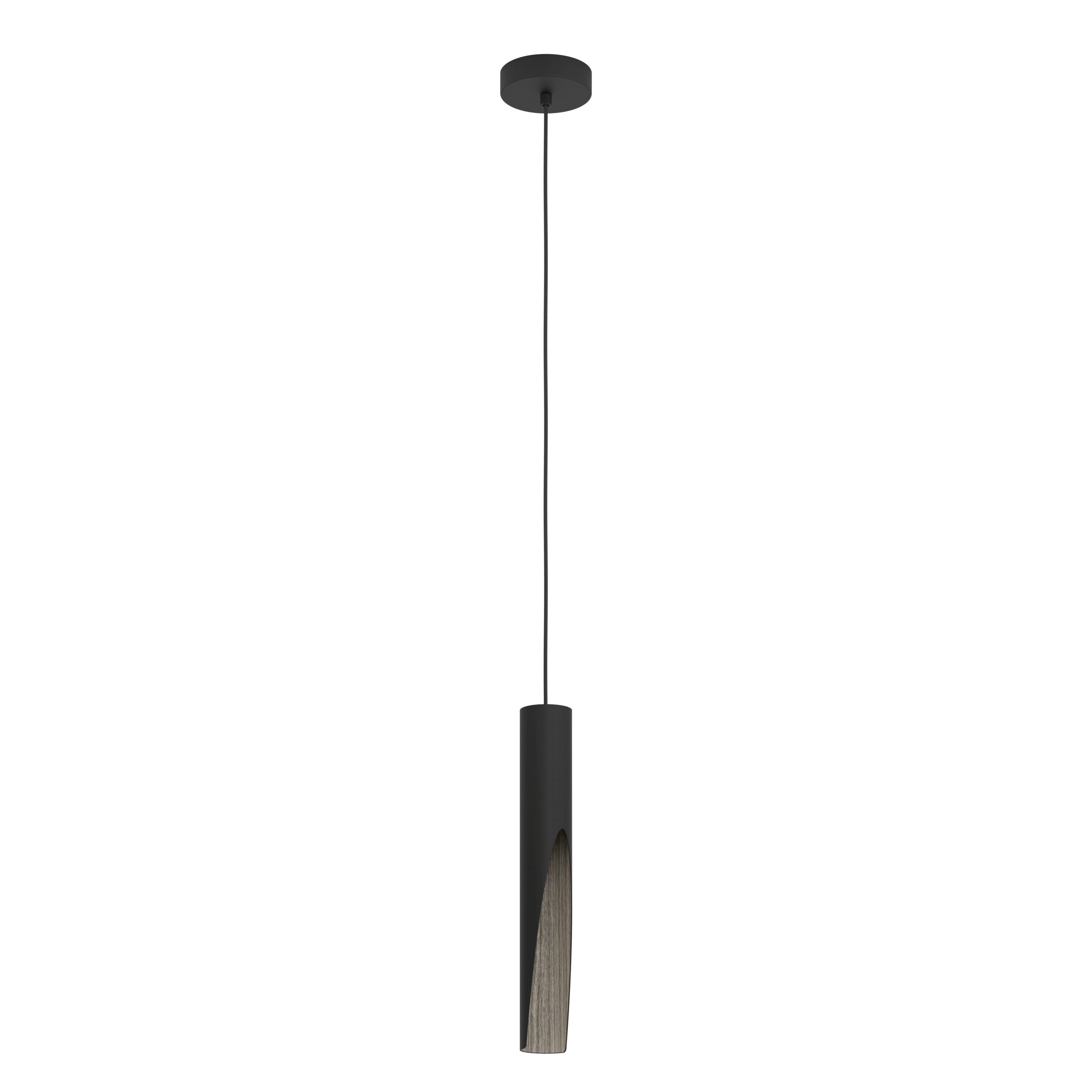 EGLO hanglamp Barbotto - gu10 - ø 6 cm - zwart/bruin - staal
