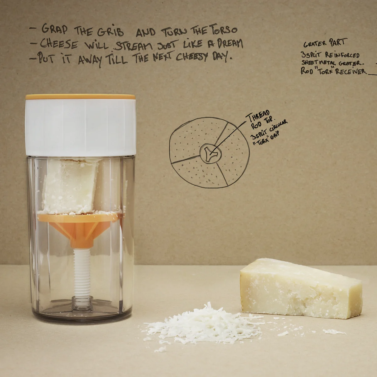 Rig-Tig by Stelton - Cheese-It Parmesanreibe, grau