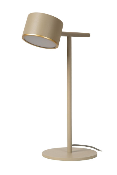 Lampa stołowa minimalistyczna GIAN szaro-beżowa LED 8W wys:40cm Lucide