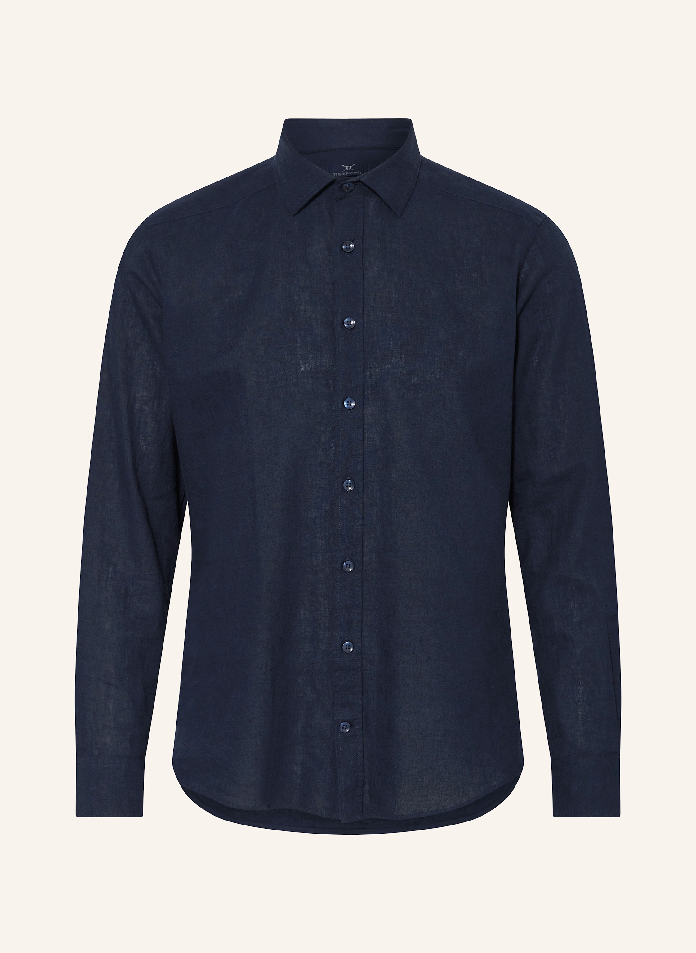 STROKESMAN'S Hemd Regular Fit mit Leinen