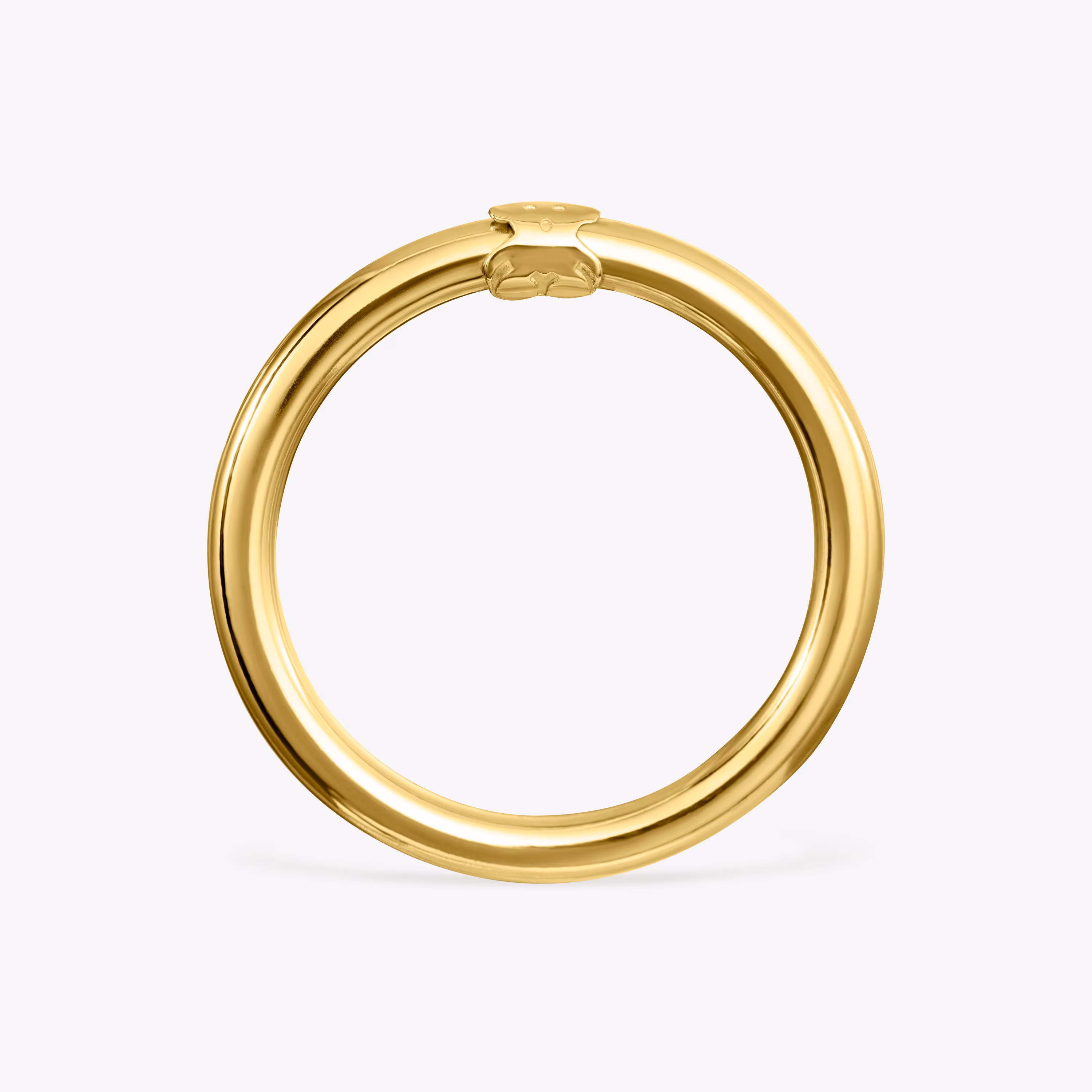 Anilla grande con baño de oro 18 kt sobre plata Hold