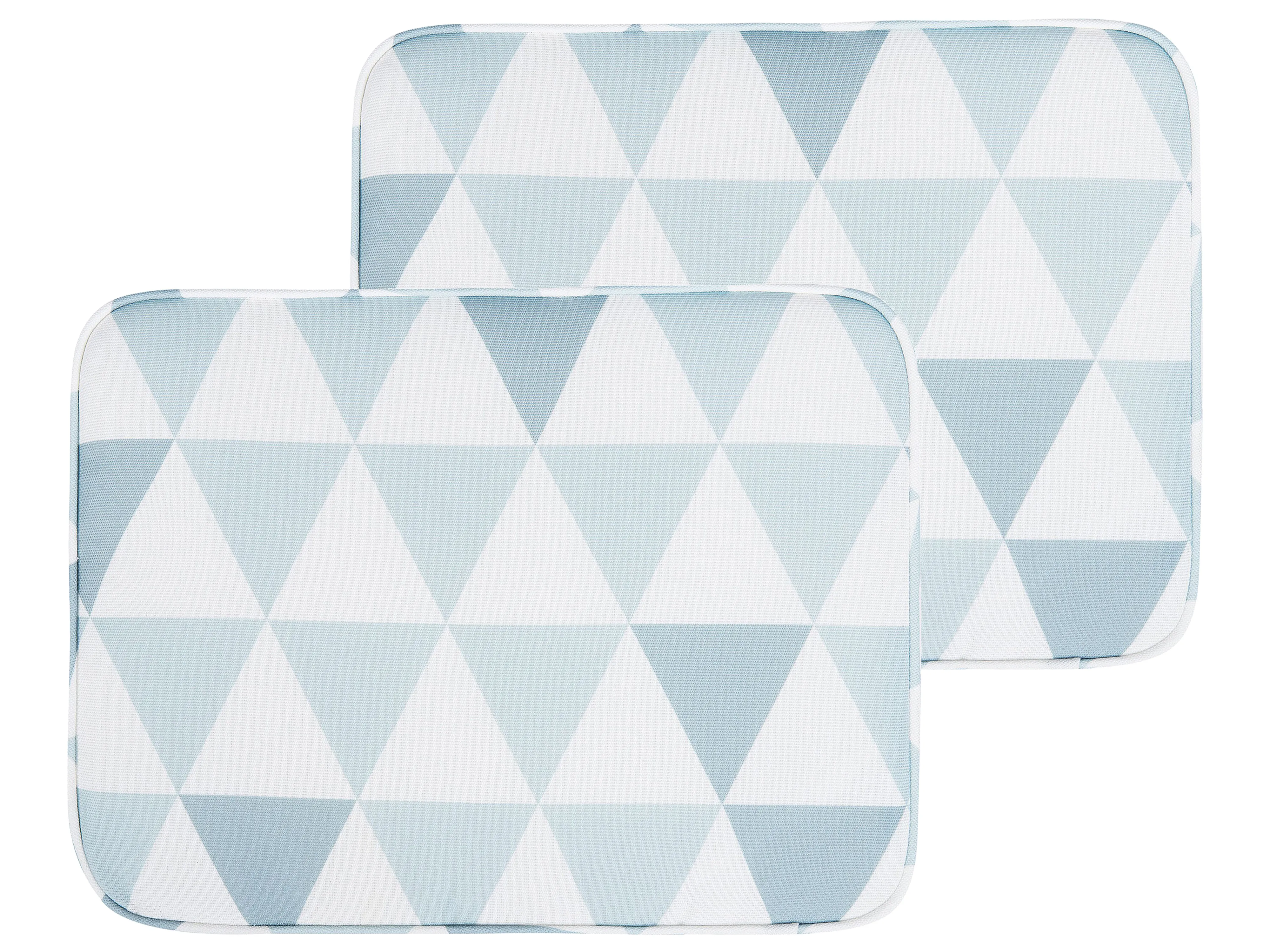 Set of 2 Garden Chair Cushions FIJI 29 x 38 cm Blue