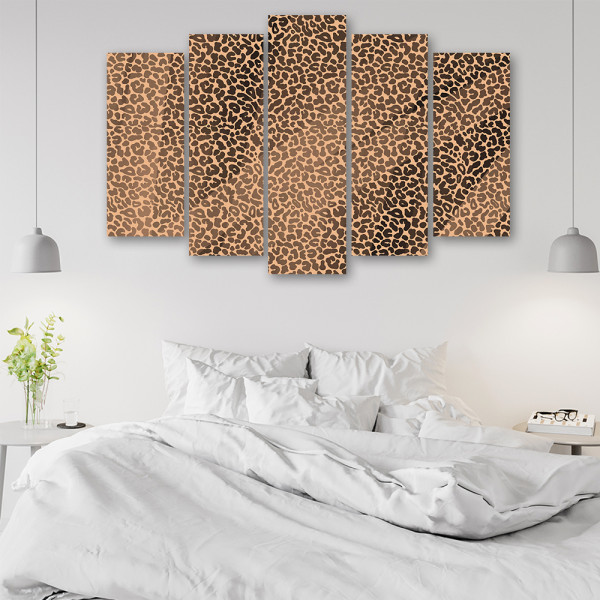 Feeby Obraz 5cz na płótnie Pantera leopard futro plamy wzór