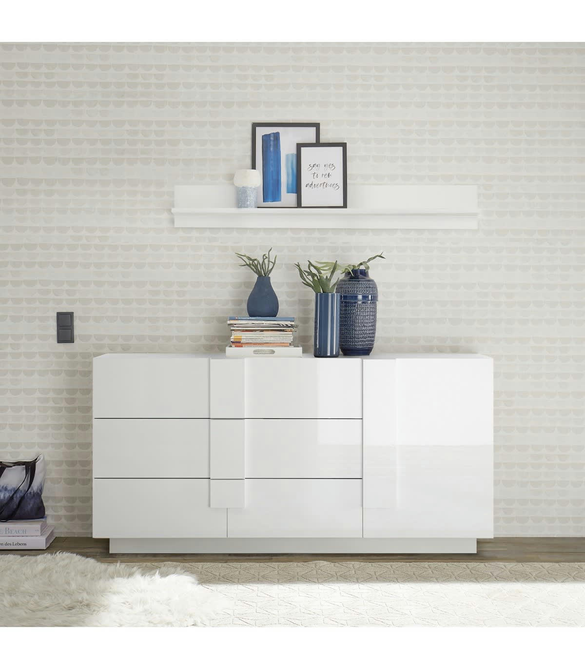 JUPITER - Buffet 3 tiroirs et 1 porte - L182 cm