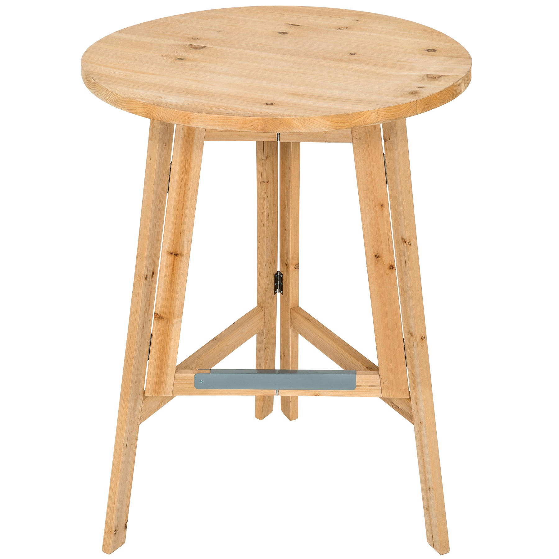 - Mange debout Table haute en Bois, rond marron