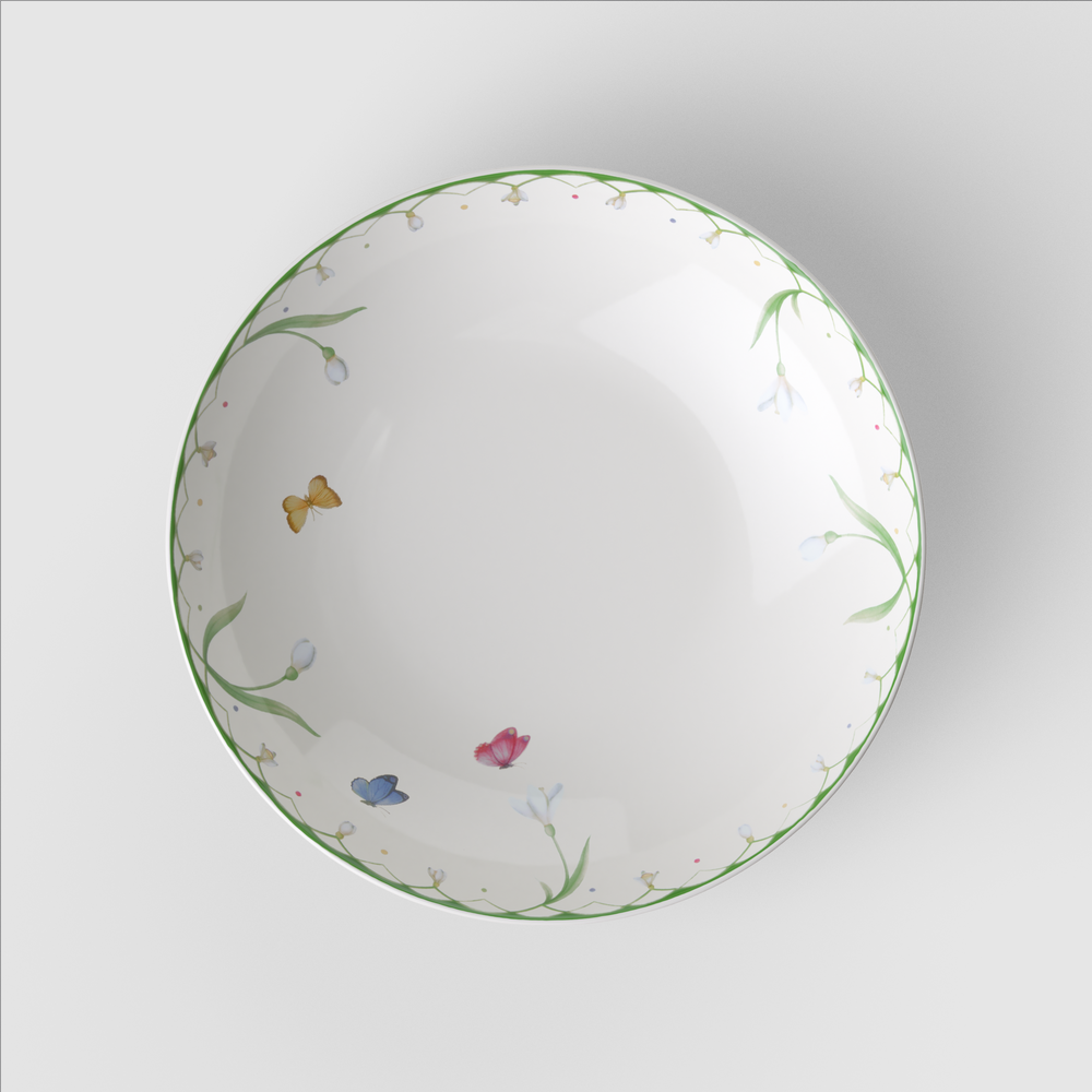Colourful Spring Bowl - Green, 20.3 oz, Premium Porcelain