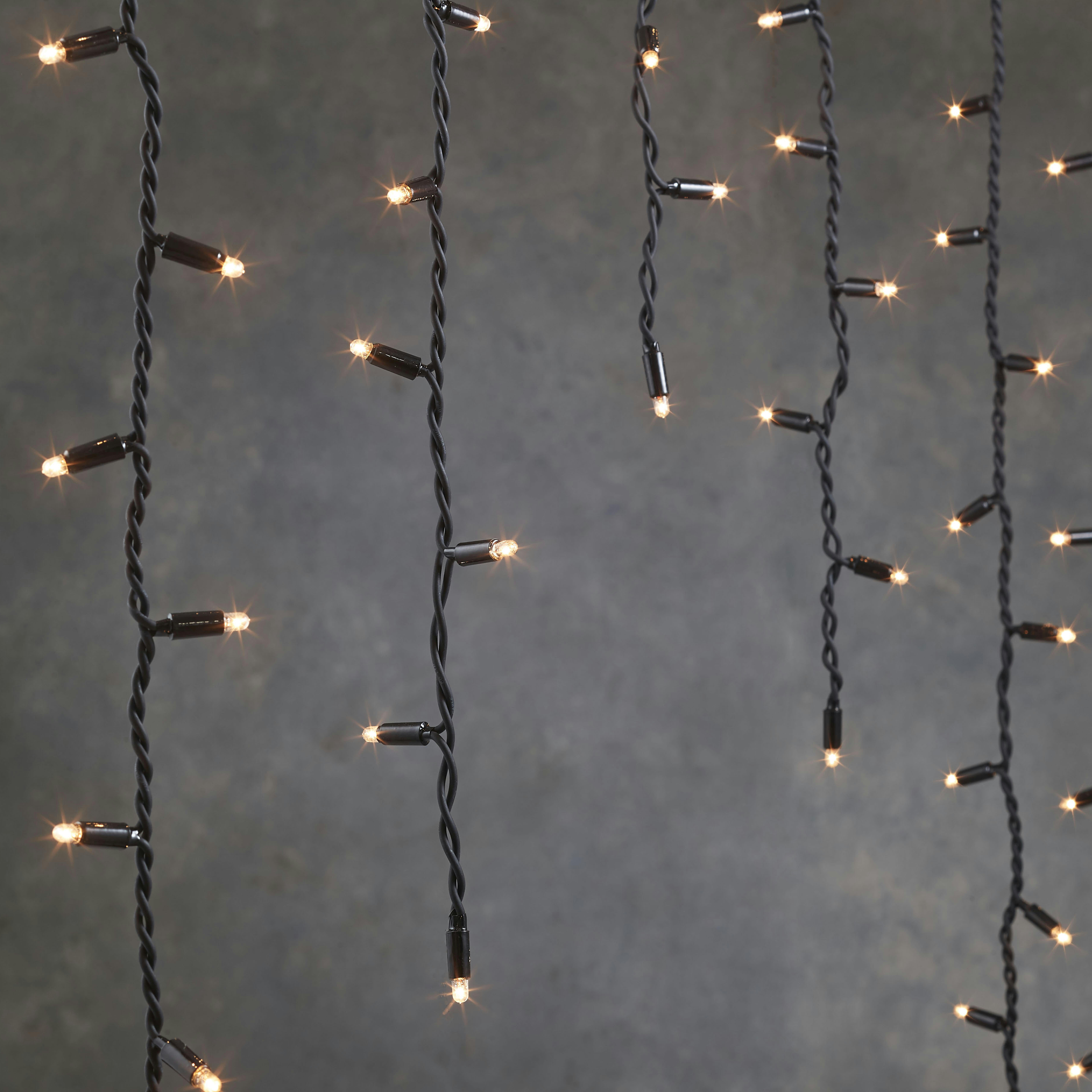 CONNECT XP - Rideau guirlande lumineuse 100 LED blanc chaud L200