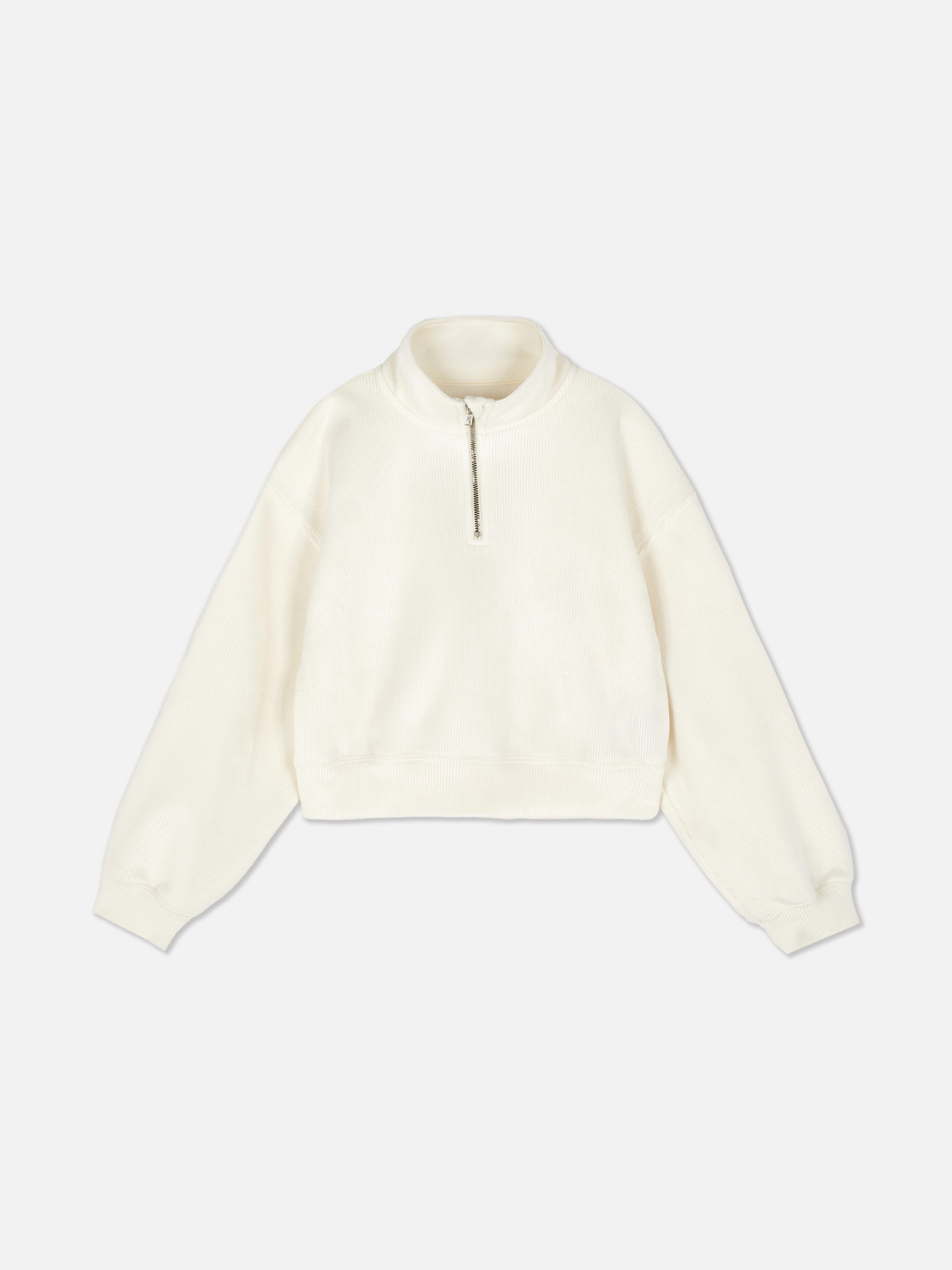 7-15yrs | Ribbed Funnel Neck Sweatshirt