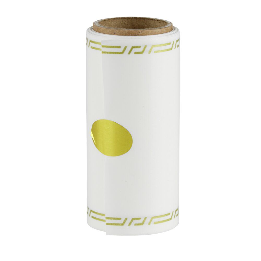 Ruban décoratif pour composition florale blanc bord doré L200x7,5cm
