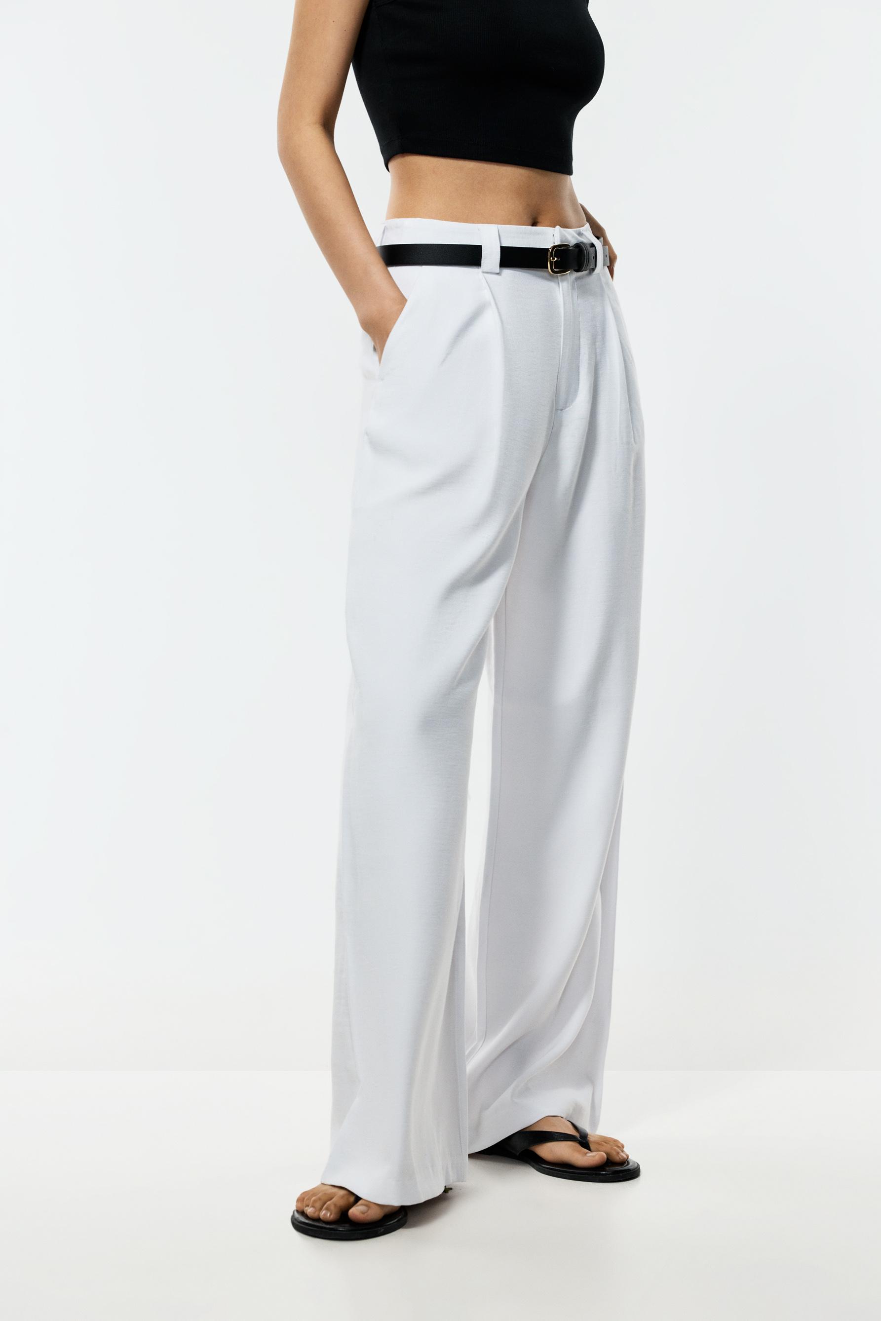 Pantalón wide leg pinzas