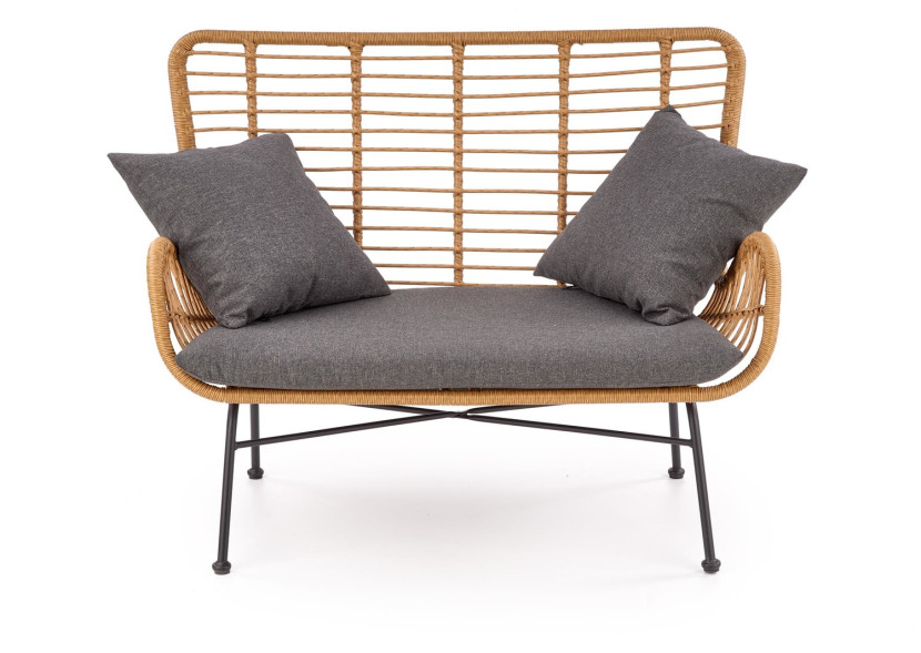 Sofa IKARO XL rattanowa/szara