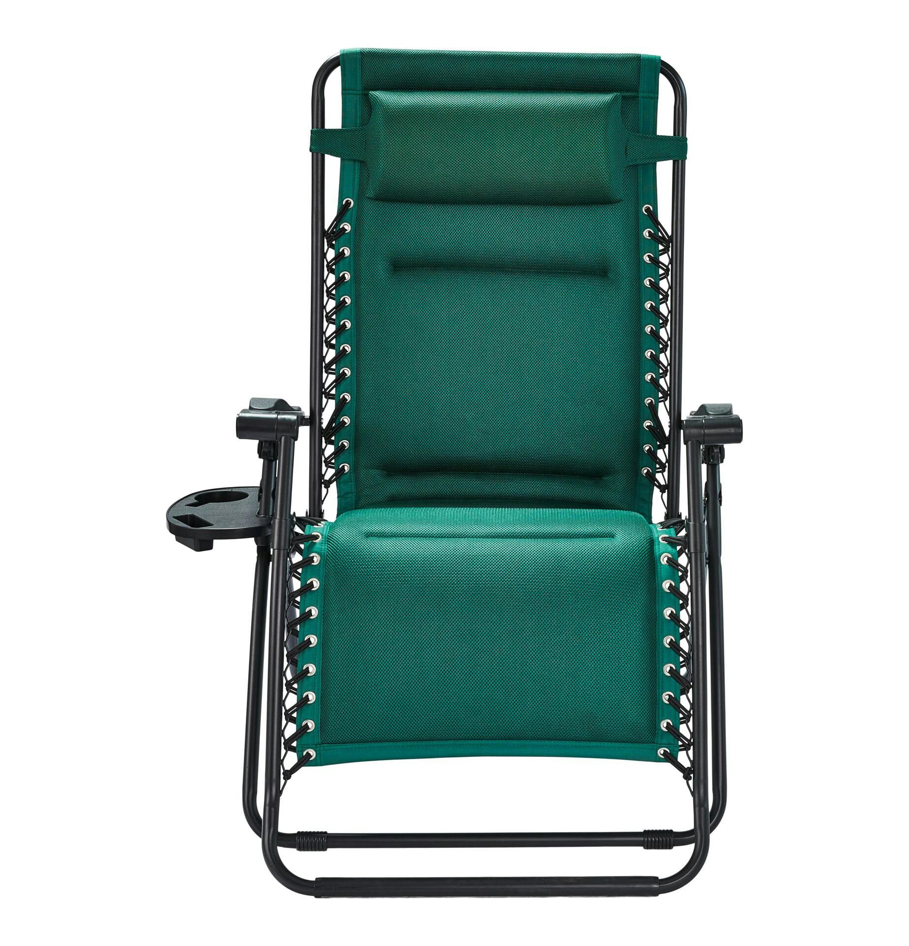 For Living Padded Mesh XL Zero Gravity Lounger Chair, Green