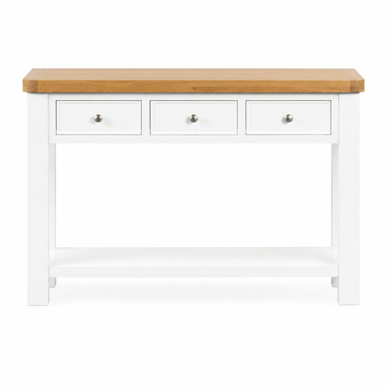 Console blanche style bord de mer 3 tiroirs VELIA