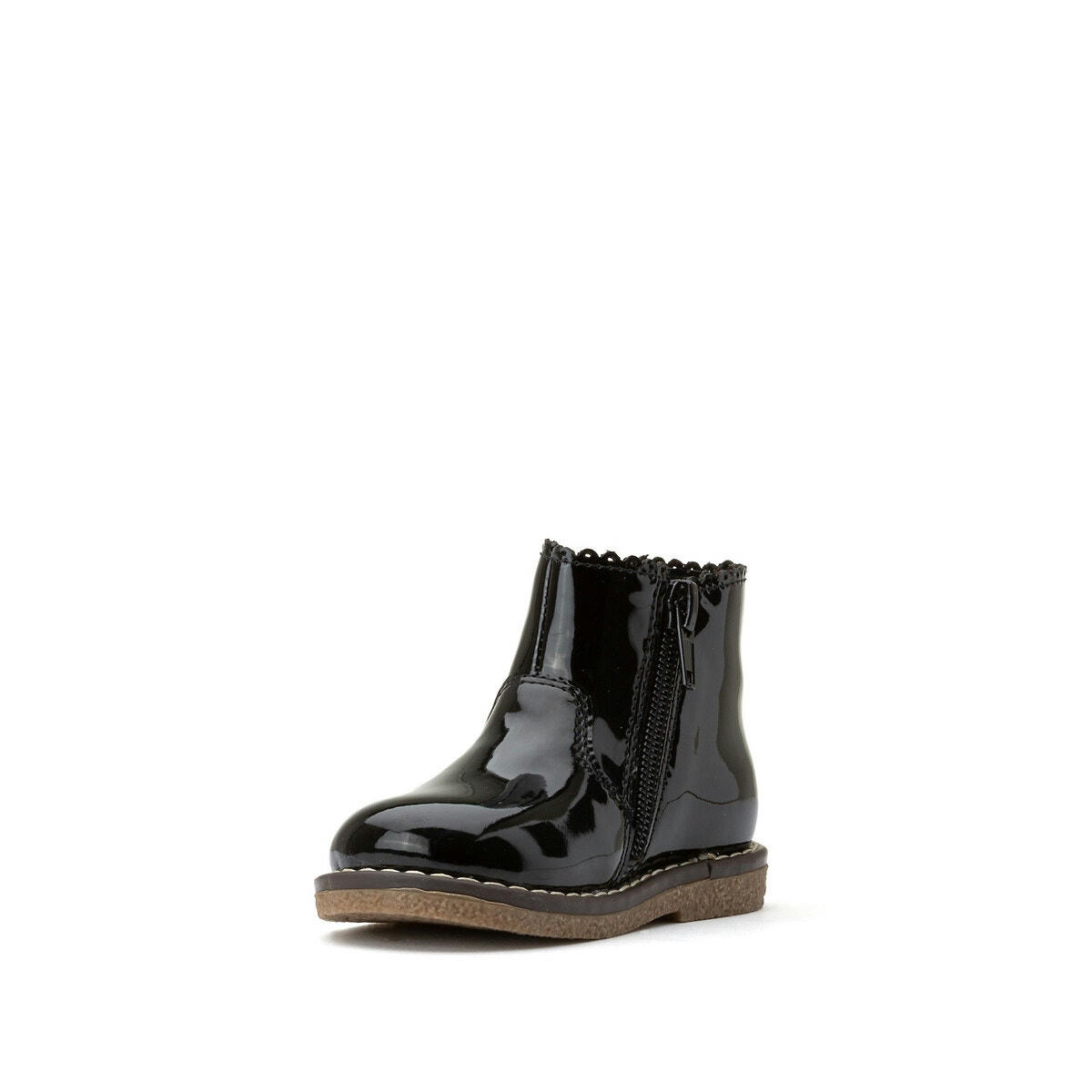 Bottines vernies zippées