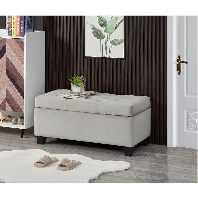 Upholstered Storage Rectangular Bench