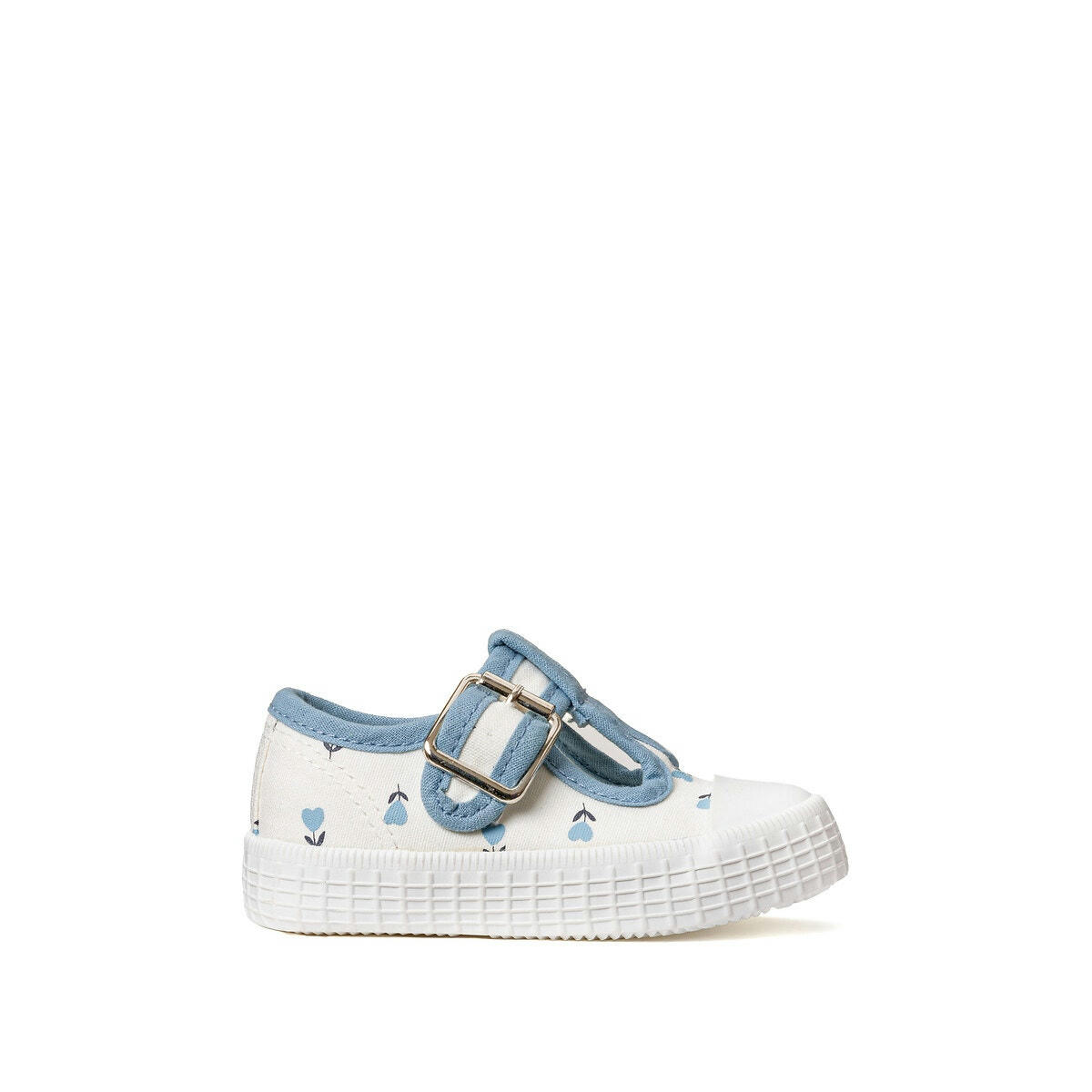 Baskets ballerines à boucle, imprimé fleurs