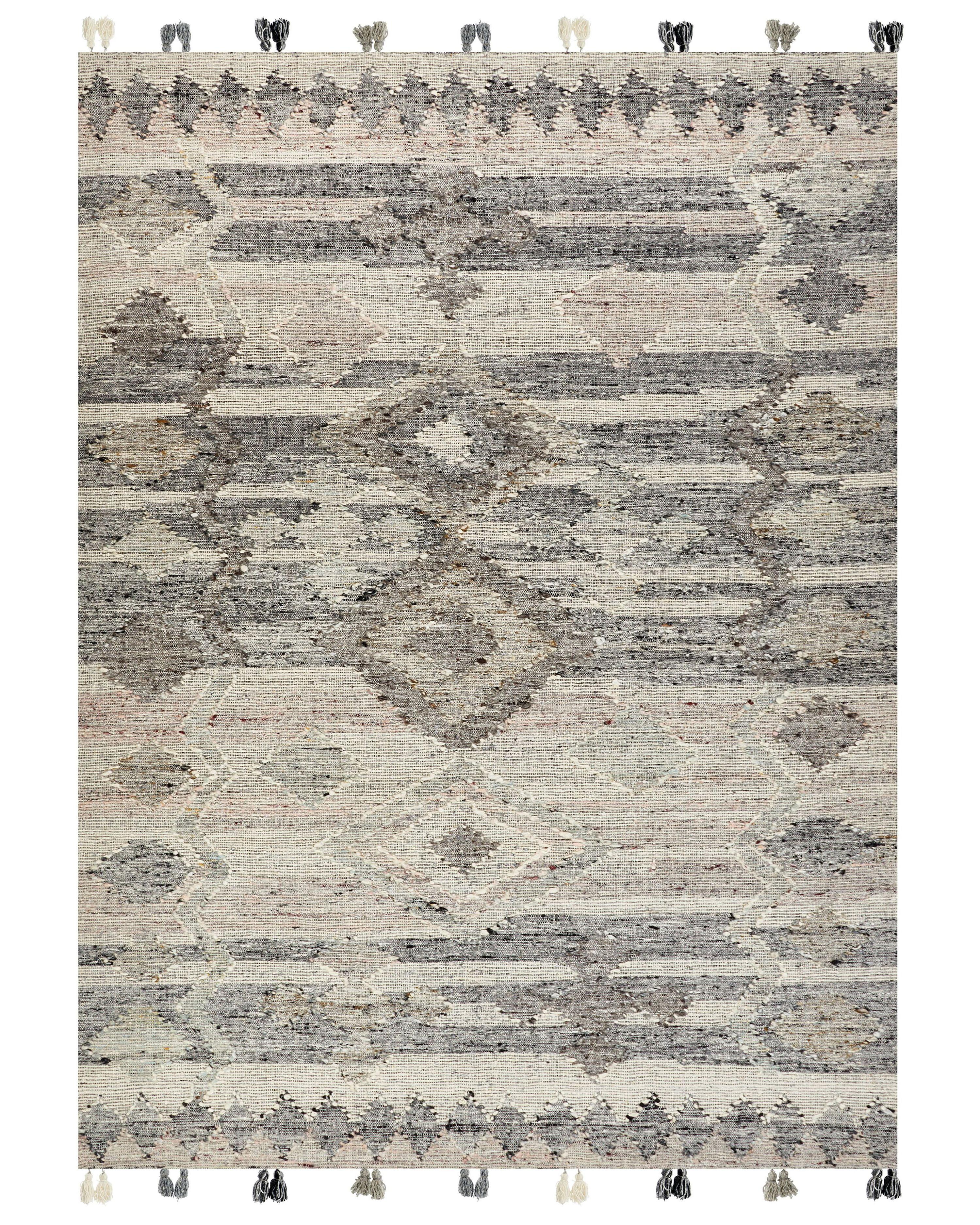 Rug ARATASHEN Grey 160 x 230 cm Wool Kilim