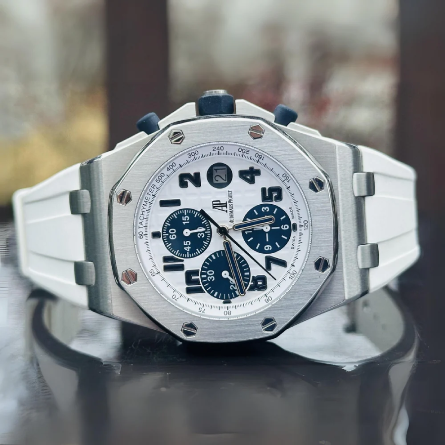 Audemars Piguet – Royal Oak –  Rubber Strap – White