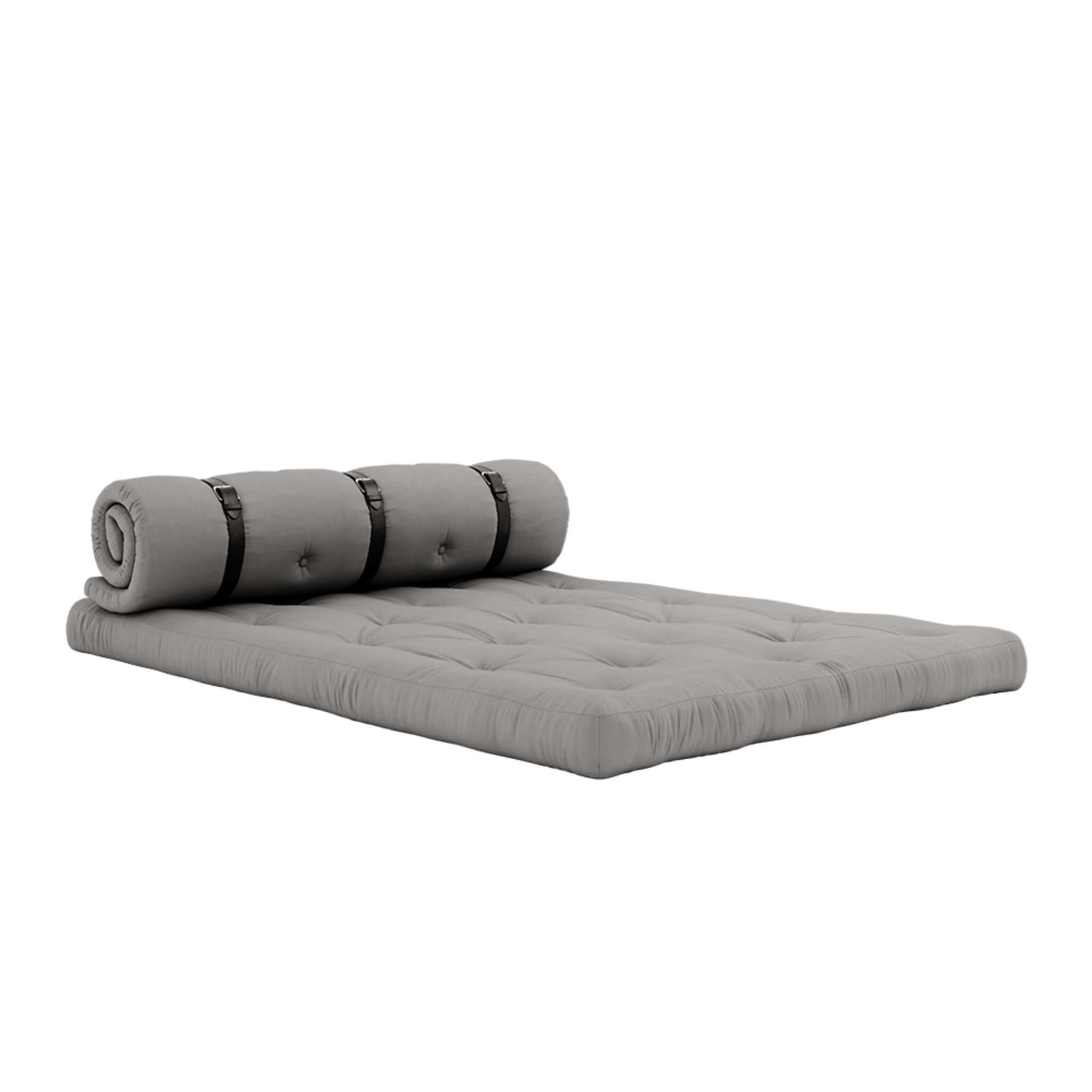 - Matelas futon fauteuil 2 en 1 gris 140x200