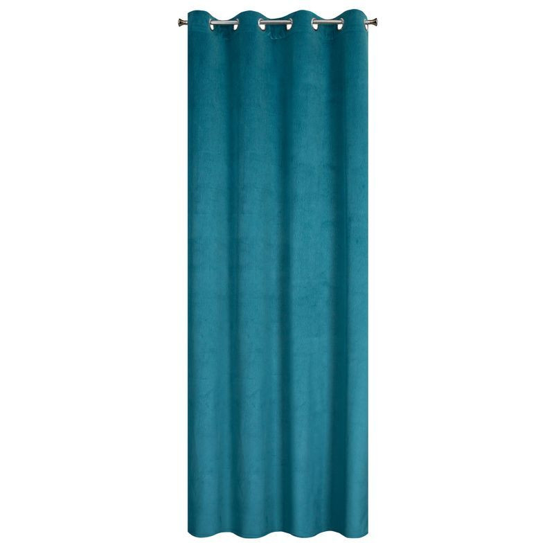 Zasłona z efektownym wytłoczeniem na przelotkach LILI 140X250 c. niebieska