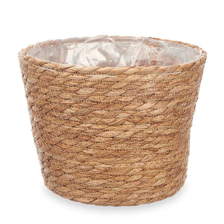 Cesto bege em ráfia 23cm