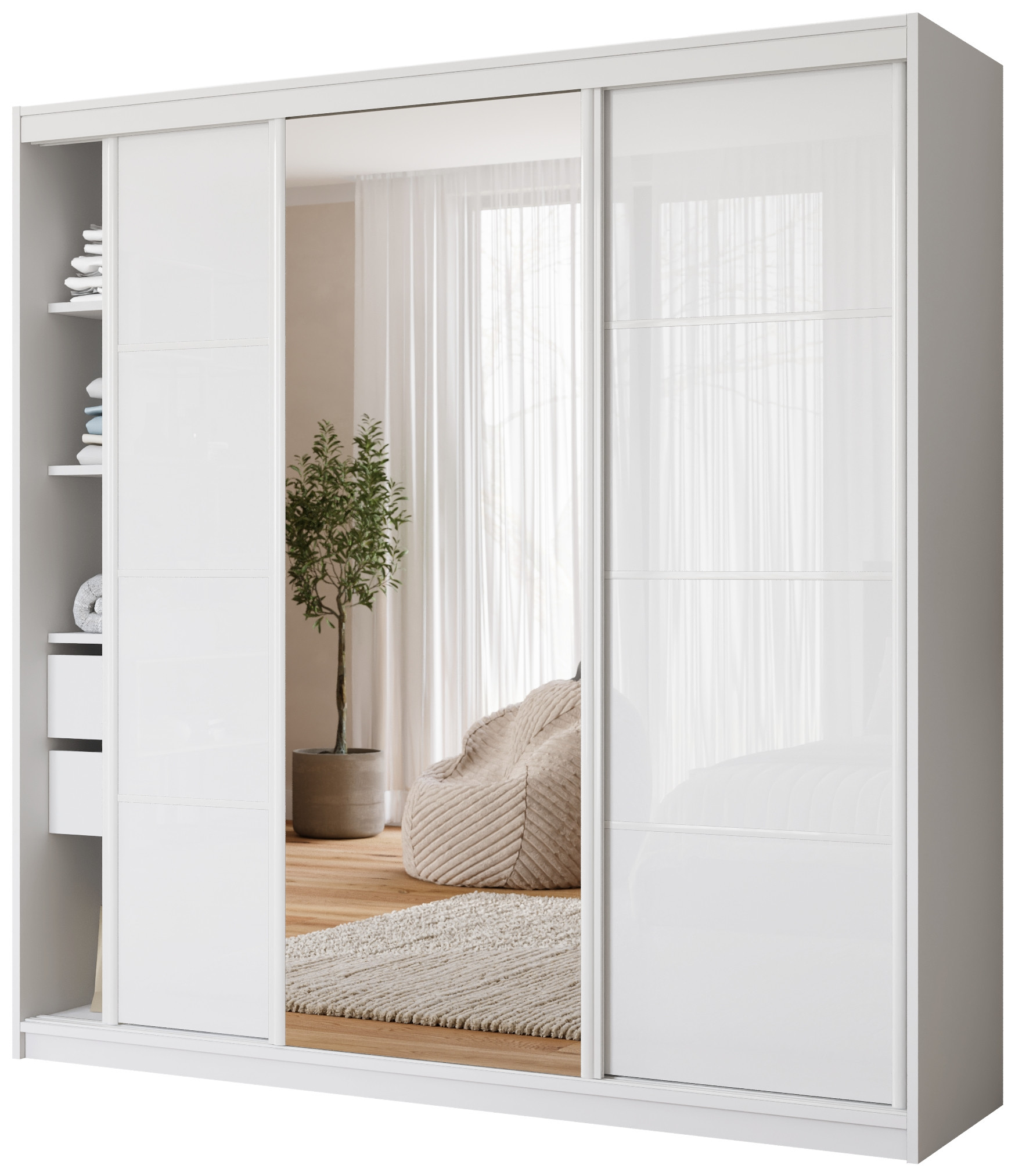 Szafa przesuwna z lustrem 200 cm VITA