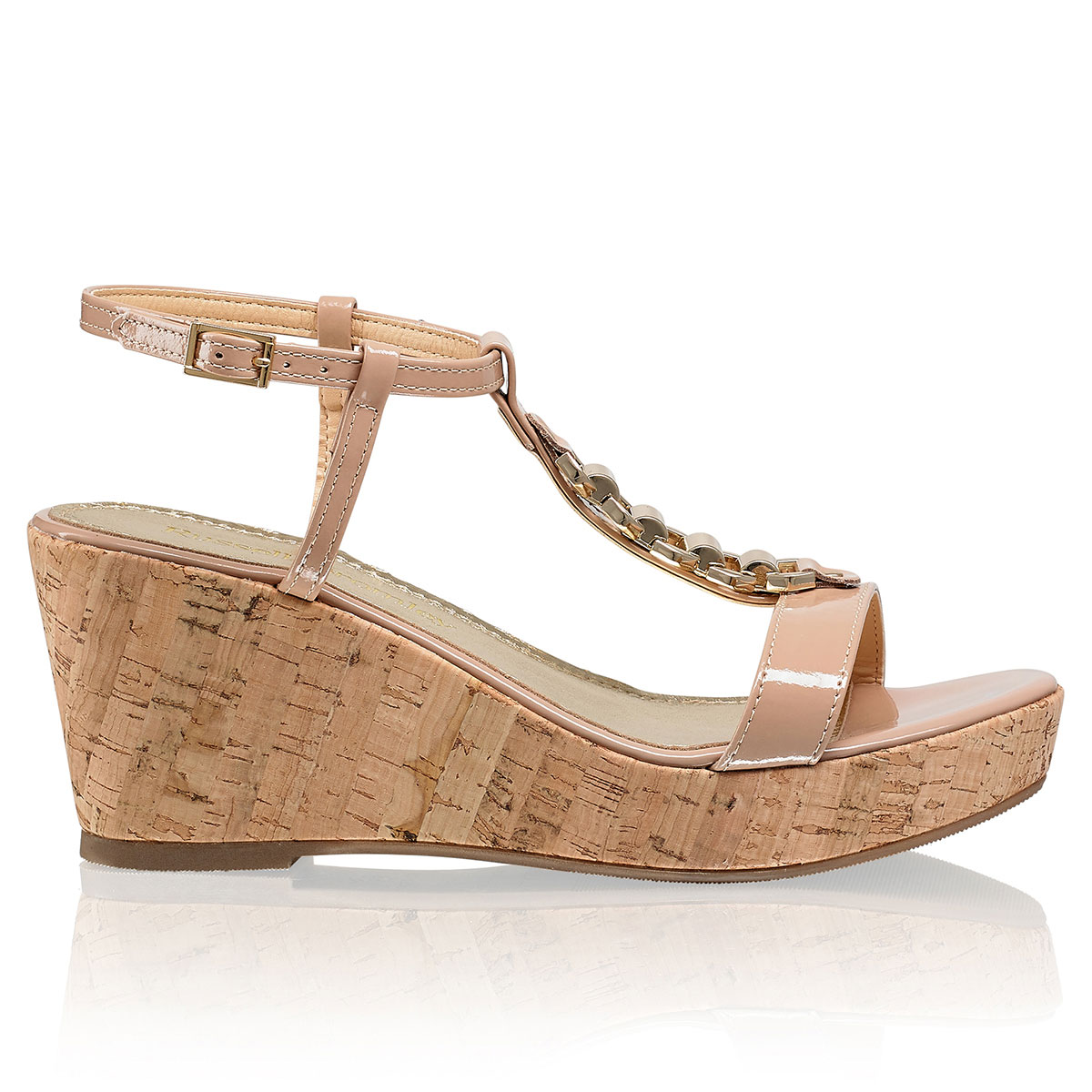 Russell & Bromley TRIUMPH Gold Trim Wedge