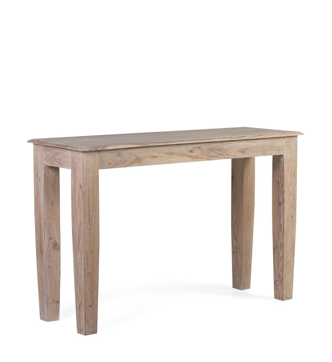 - Conole en bois beige blanchie L 120cm