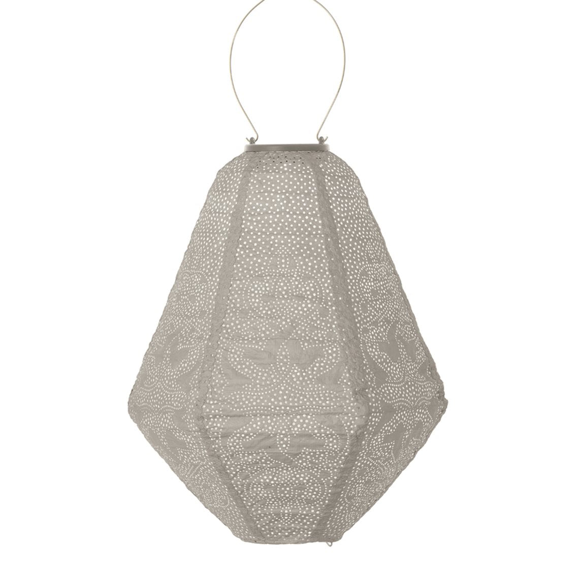 Lumiz solar lampion - marrakesh can - 30 cm - licht taupe