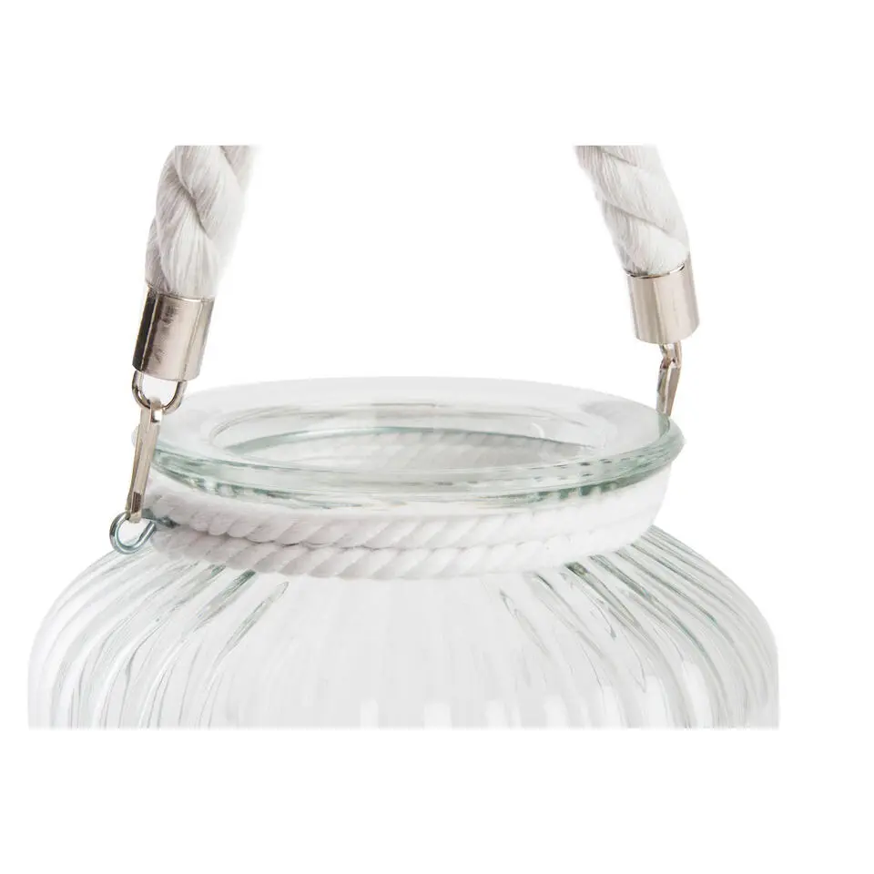 Home & Styling Kaarsen houder - windlicht - wit - 18 cm