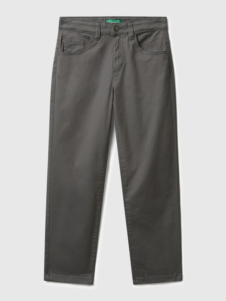 Stretch cotton trousers