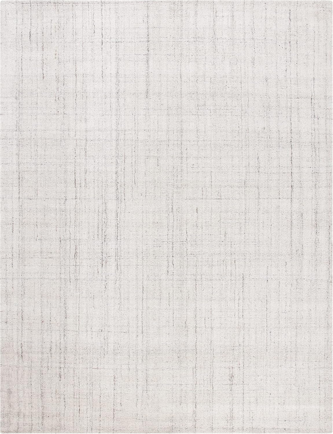 SAFAVIEH Abstract Collection X-Large Area Rug - 11' x 15', Light Grey, Handmade Wool & Viscose, Ideal for High Traffic Areas in Living Room, Bedroom (ABT141E)