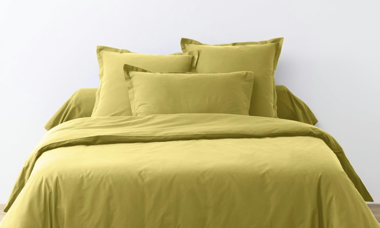 UNI BP - Taie d'oreiller coton jaune 63x63 cm