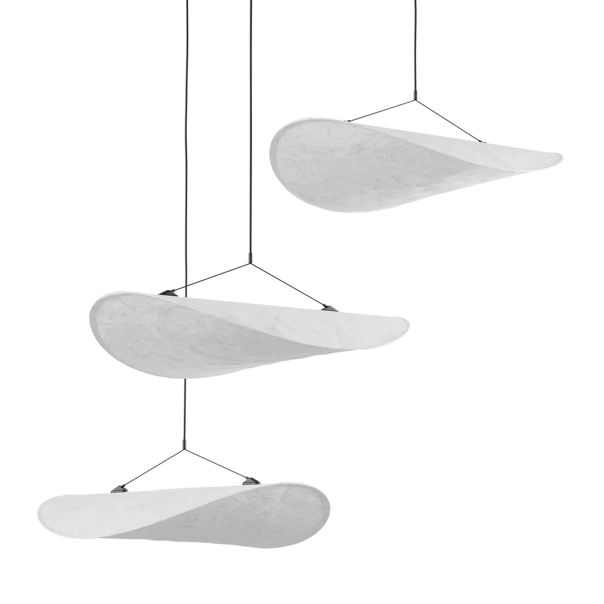 New Works - Tense Chandelier LED Pendelleuchte Ø 55 cm, weiß