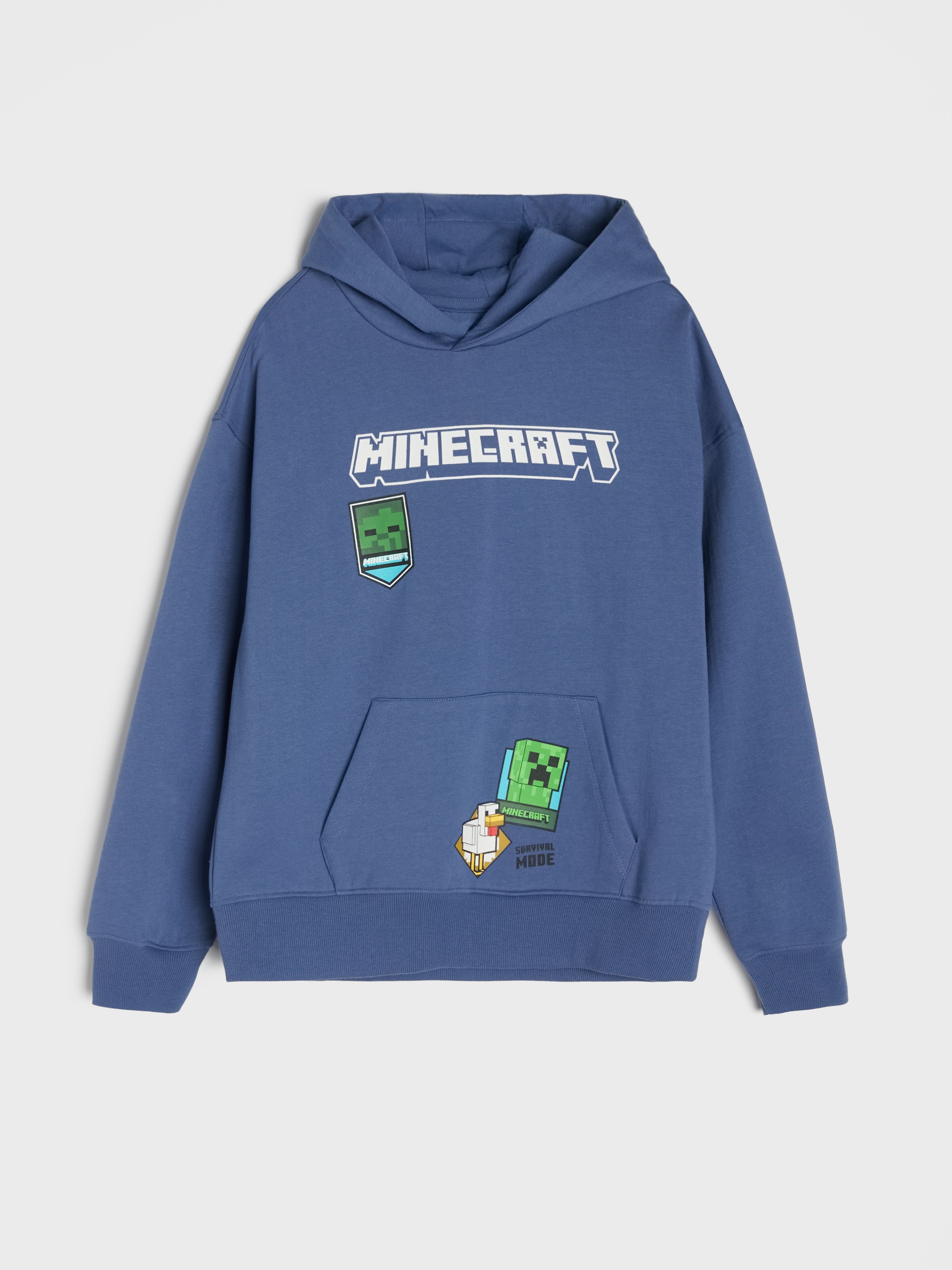 Bawełniana bluza hoodie z nadrukiem Minecraft