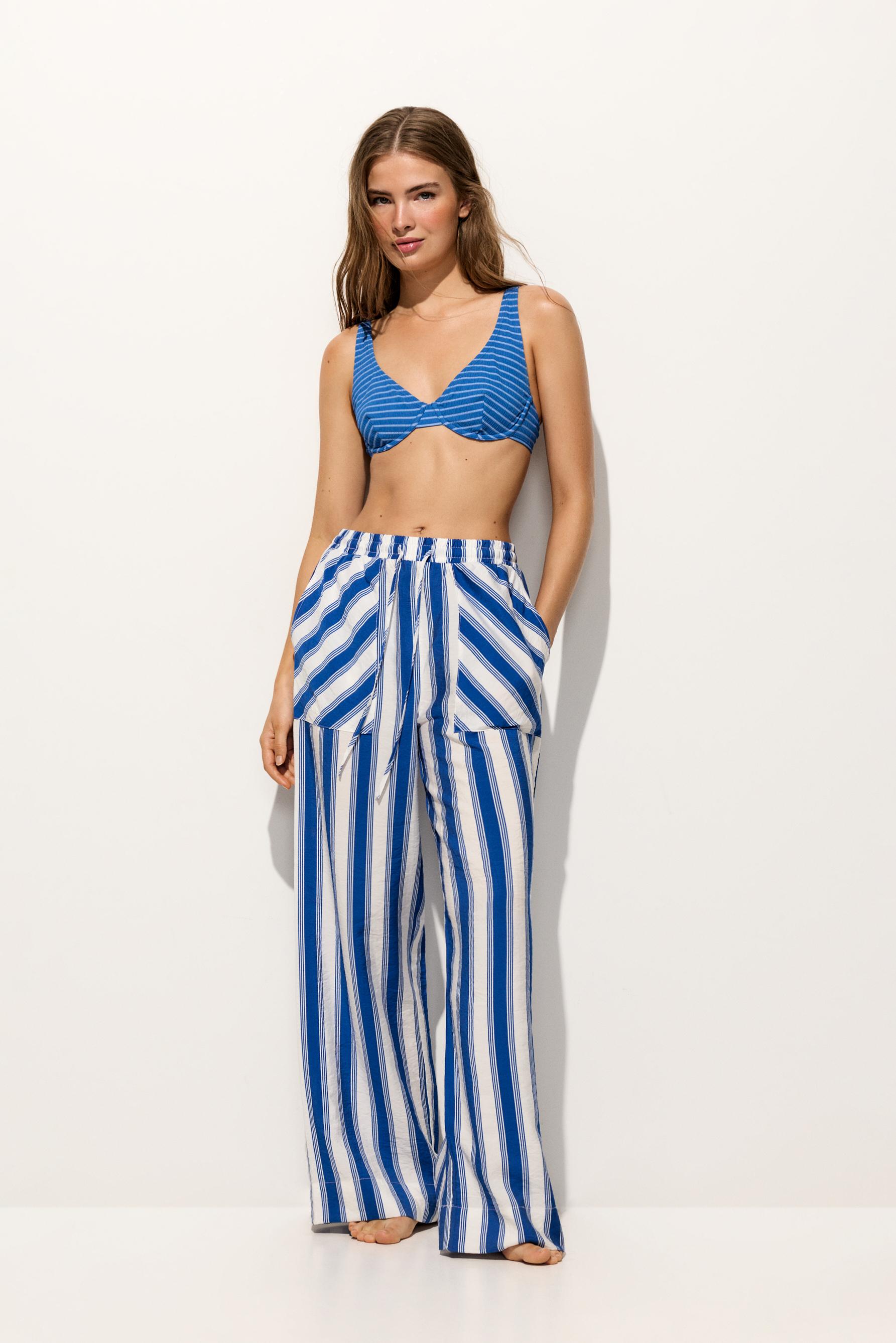 Mujer | Pantalón rayas azules