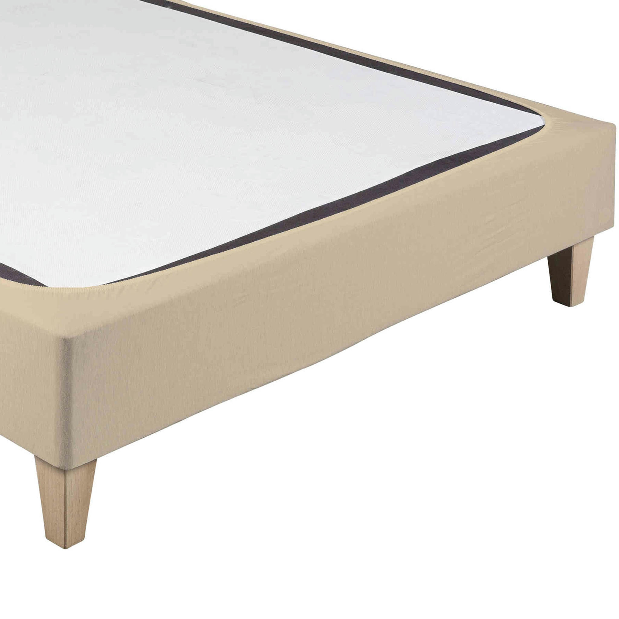 - Cache sommier coton jersey beige 160x200