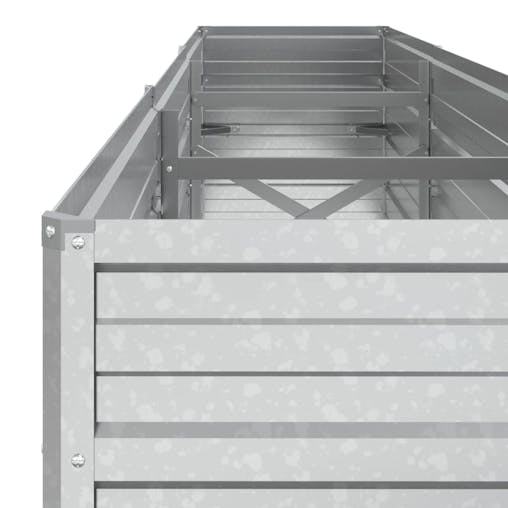 NNEVL Garden Raised Bed 240x40x45 cm Galvanized Steel Silver