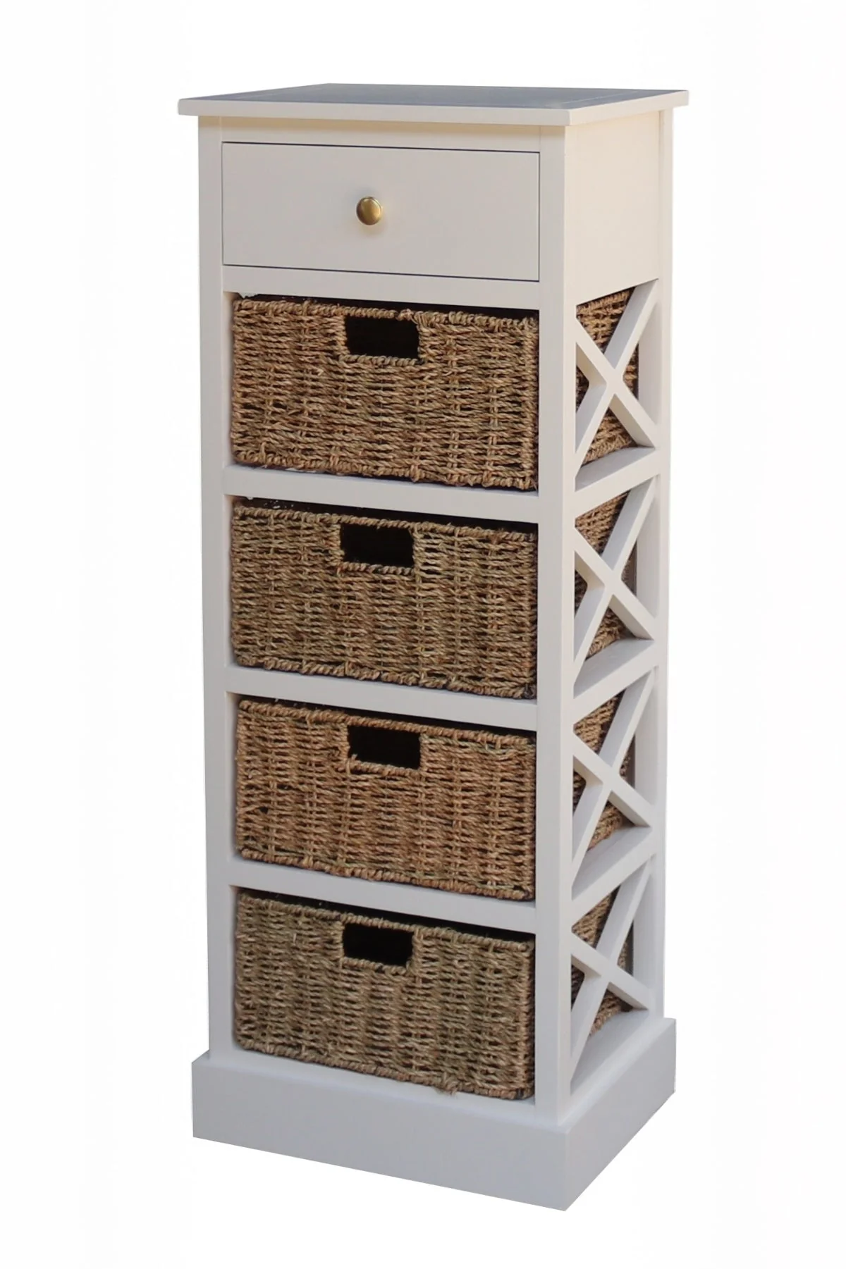 Olivia Natural Wicker Basket Tallboy